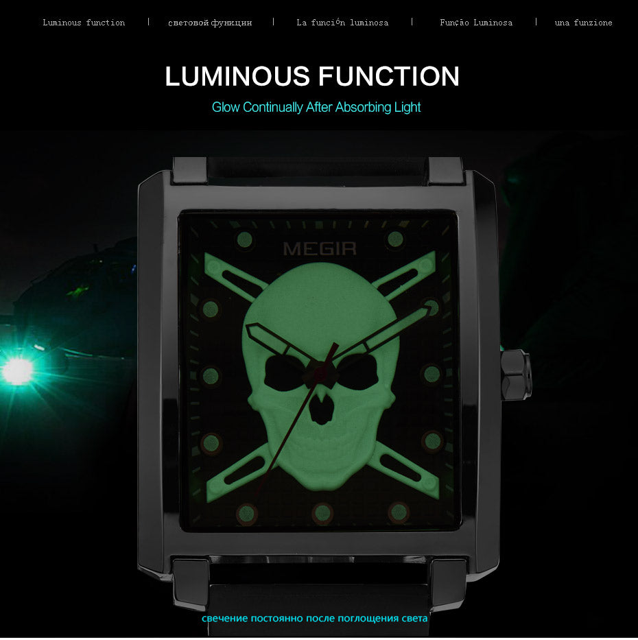 Luminous Skull Watch