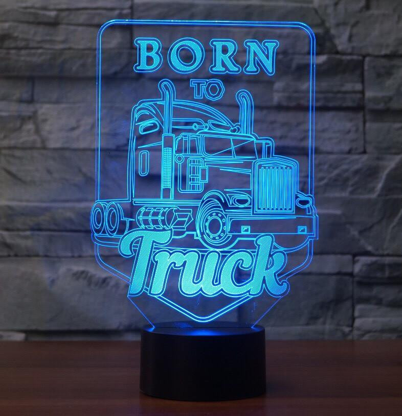 Born to Truck 3D Lamp | Born to Truck 3D Illusion Led Lamp | Truck 3D Illusion Lamp