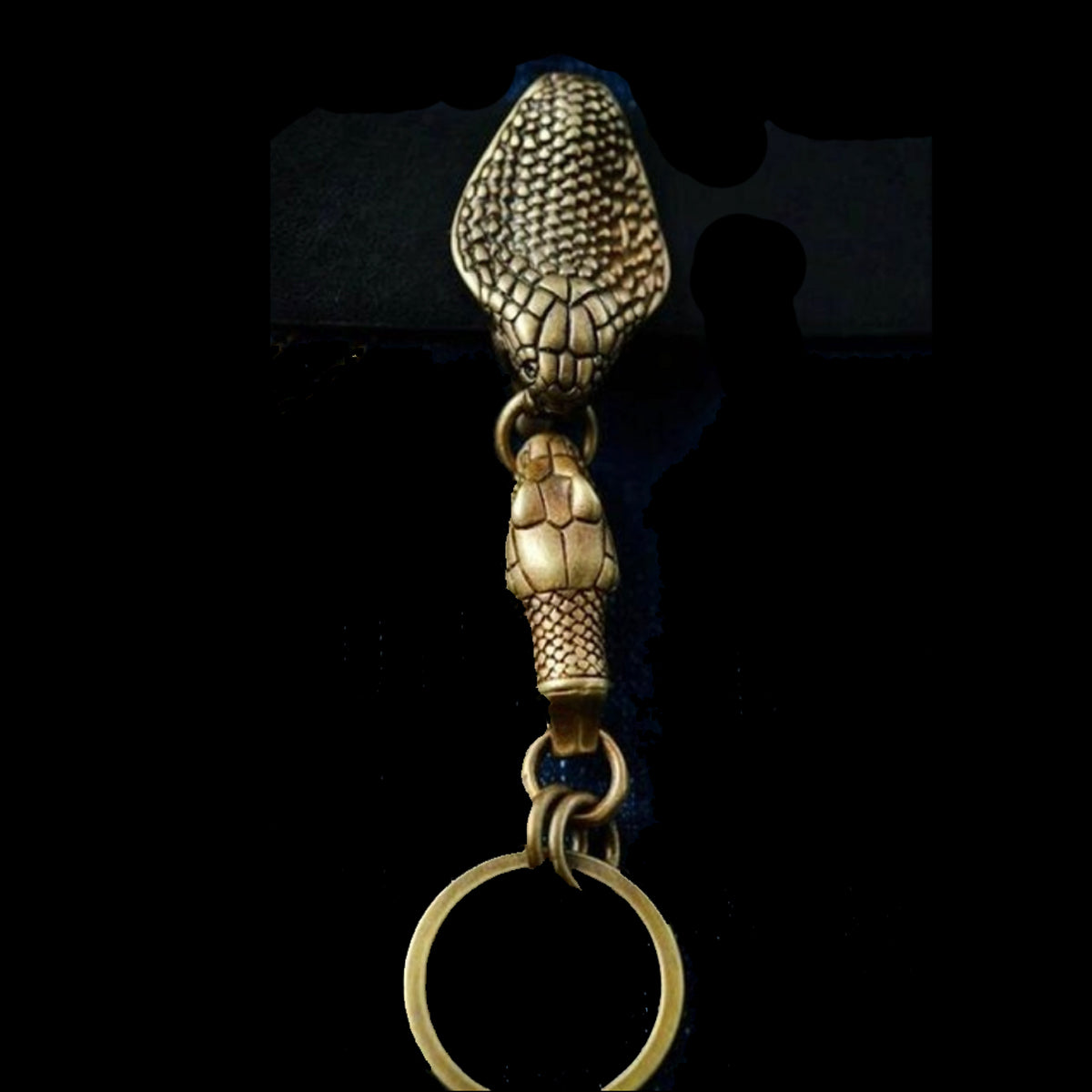 Brass Snake Keychain-Fobs