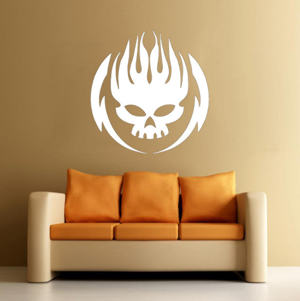 Flaming Skull Stickers