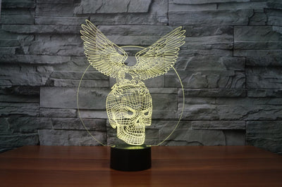 Eagle & Skull 3D Lamp