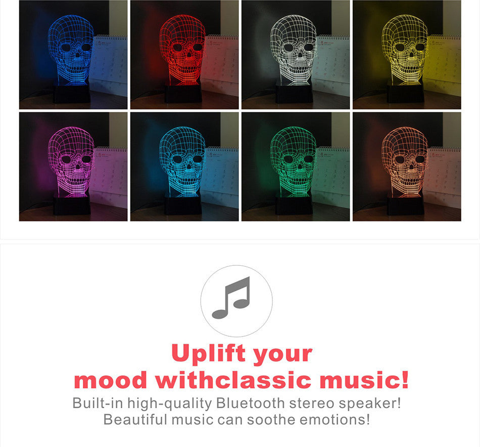 Bluetooth Skull Lamp & Speaker | Bluetooth Skull Speaker | Bluetooth Skull Lamp