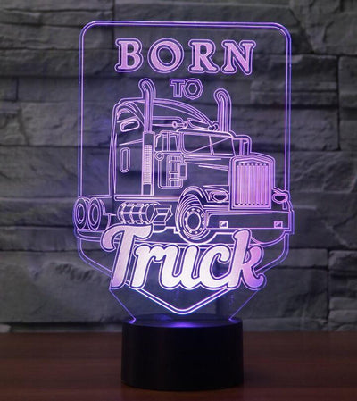 Born to Truck 3D Lamp | Born to Truck 3D Illusion Led Lamp | Truck 3D Illusion Lamp