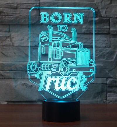 Born to Truck 3D Lamp | Born to Truck 3D Illusion Led Lamp | Truck 3D Illusion Lamp\