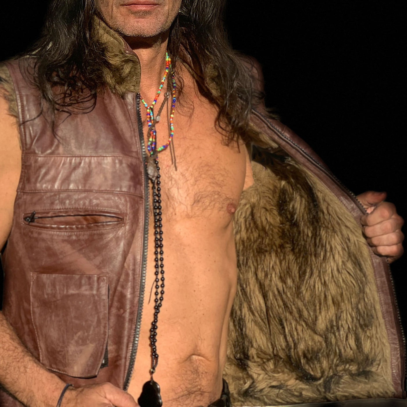 The Outlaw Fur Biker Vest<BR>by Biker Dope™