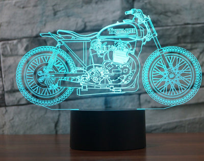 Vintage Motorcycle 3D Lamp